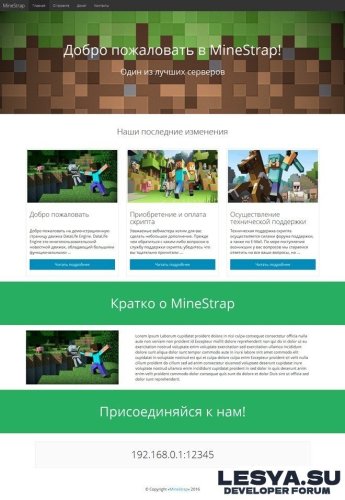 Подробнее о "Адаптивный шаблон для Minecraft"