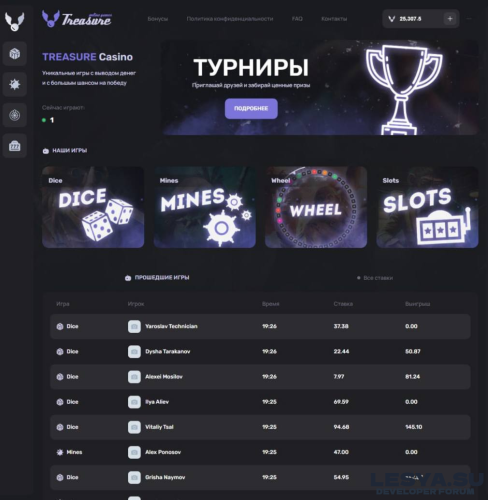 Подробнее о "Скрипт рулетки Treasurecasino"