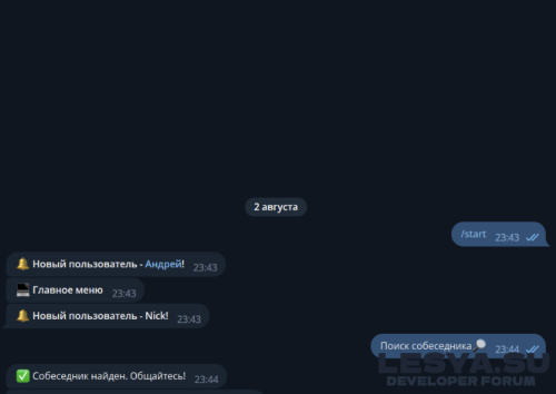 Подробнее о "Скрипт анонимного чат бота"