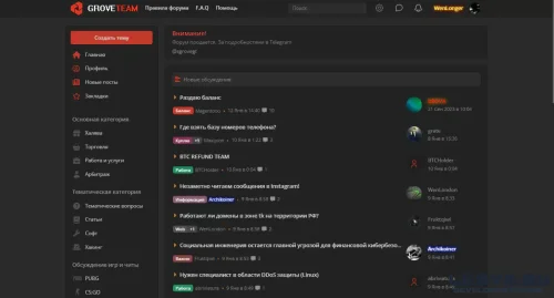 Подробнее о "Слив сайта GroveTeam"
