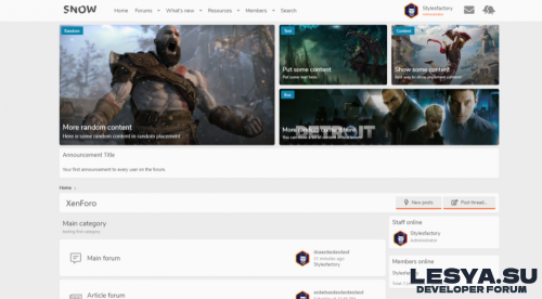 Подробнее о "Cтиль Snow​ для Xenforo 2.2"