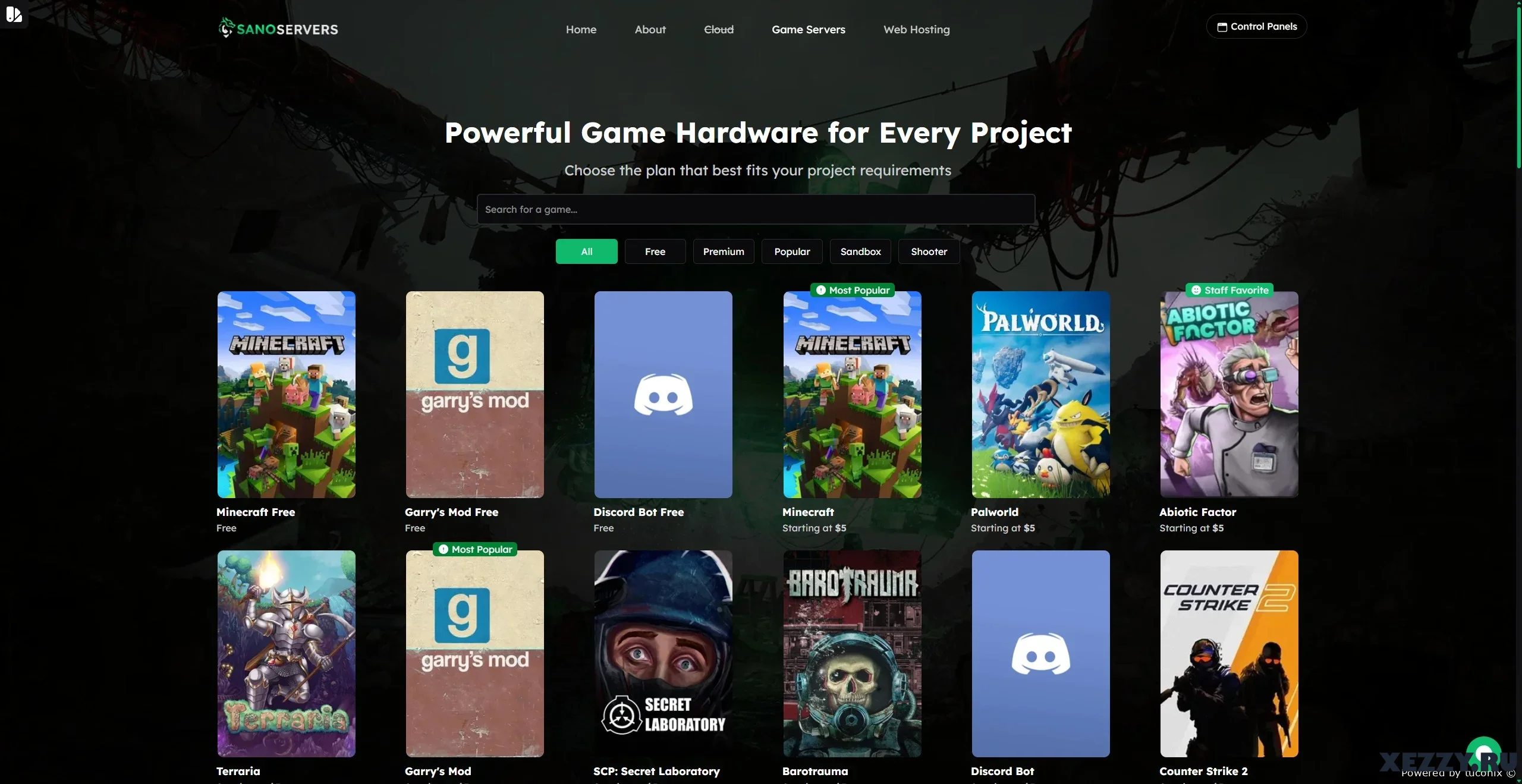 Шаблон хостинга Luca