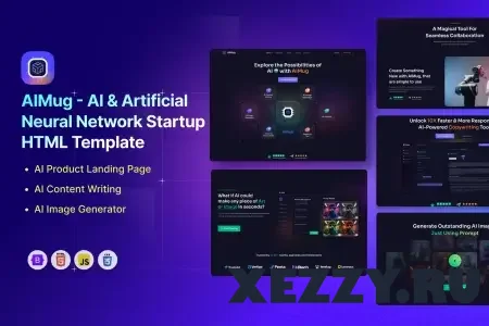 AIMug - шаблон для стартапа в сфере ИИ бесплатно